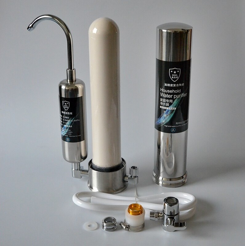 Kompozytowa wymiana filtra ceramicznego 0.5 mikronów/filtr ceramiczny świeca z blokiem węglowym materiał kuchnia woda świeca filtracyjna