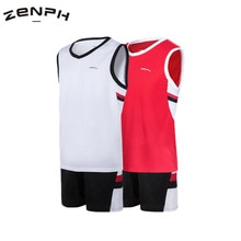 Zenph basketball sæt sommer løb sport sæt mænd sportdragter gym fitness træning åndbar træningsdragt joggingdragter