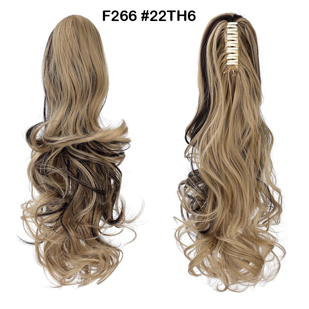 SHANGZI – Extension synthétique queue de cheval tressée, postiche queue de cheval noire pour femmes: F266 22TH6