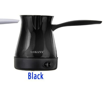 Sokany205colorida Mini cafetera de pavo cafetera portátil eléctrica cafetera hervida hervidor de café de leche: Black