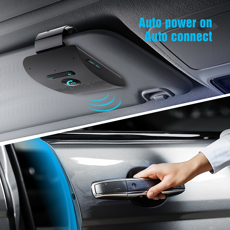 ! Car bluetooth handsfree kit sun visor wireless Speakerphone multi-point hands free speaker manos libres coche sp09