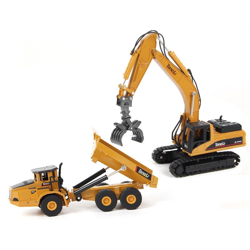 In Lega di alta Simulazione Giocattoli 1:50 Bilancia Die-cast Modello Idraulico Navvy Loader Bulldozer Ingegneria Macchina di Costruzione I Regali Dei Ragazzi: Truck Wood grab