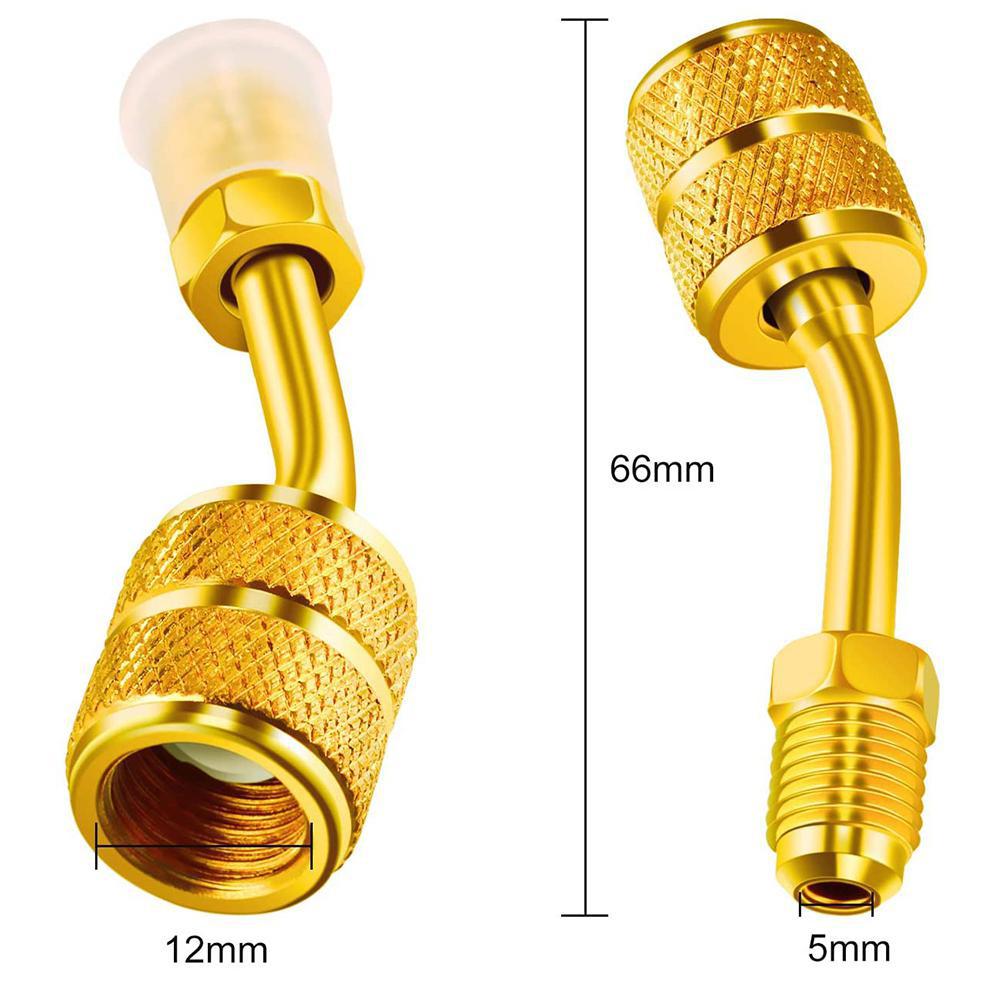 R410a Charging Vacuum Port Adapter Brass Converter for Mini Air Conditioner Refrigeration