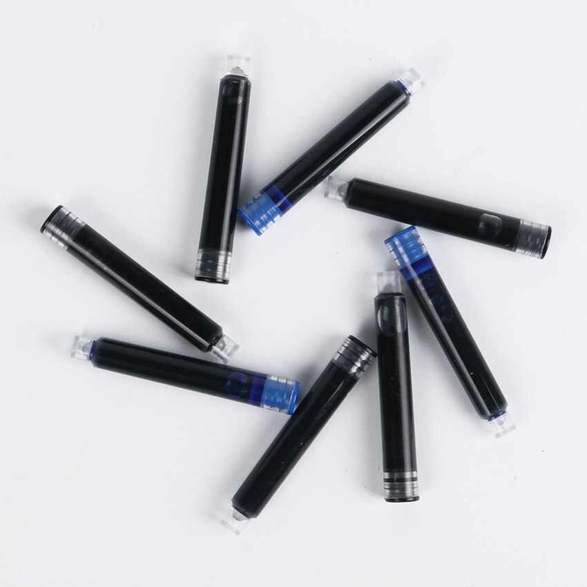 5PCS Disposable Black Blue Business Fountain Pen Ink Refills Universal Replaceable Ink Sac