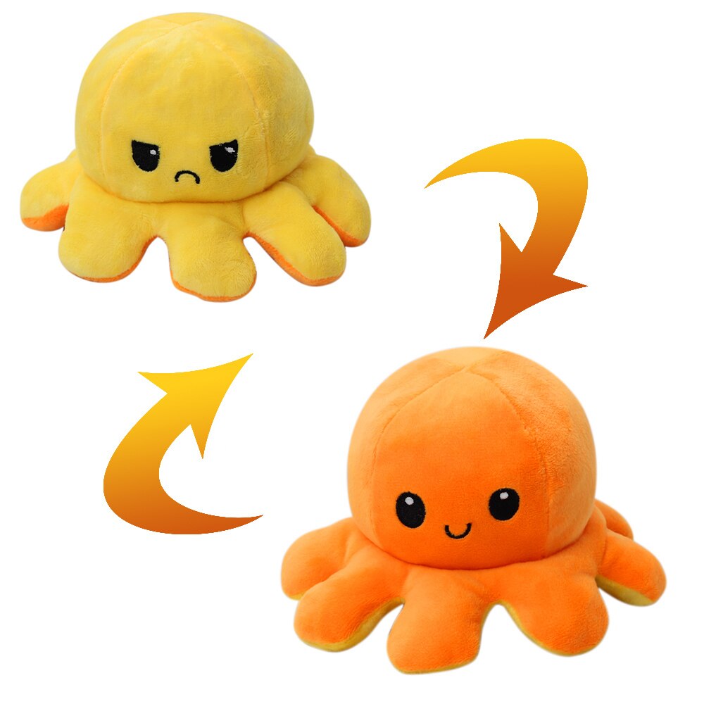 Plush Toys Kids Soft Octopus Plush Animal Crossing Children Double-sided Flip Doll Soft Pulpo Reversible Cute Peluches Toys: 09