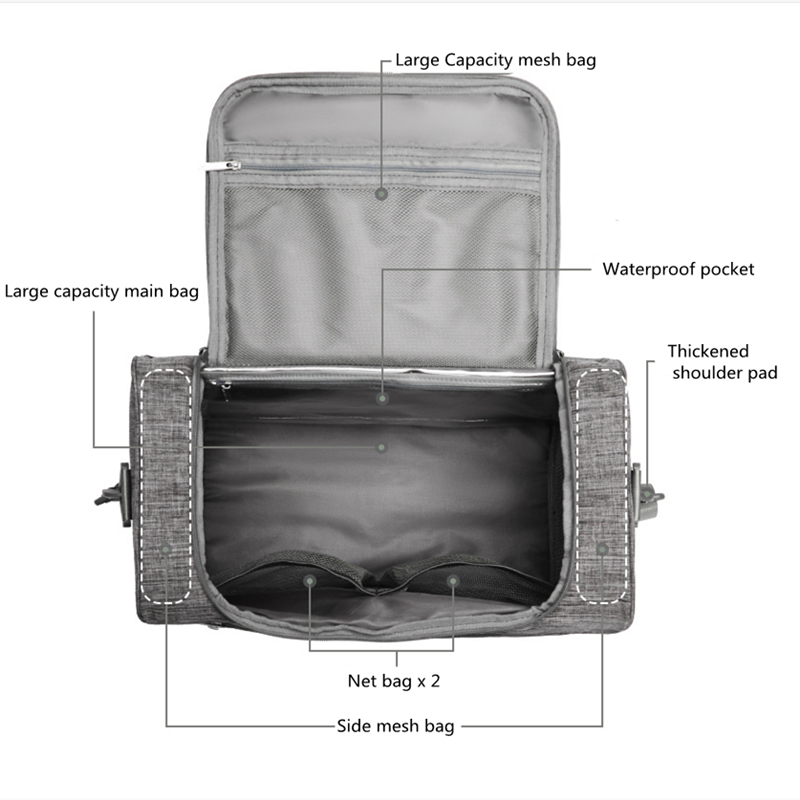 Bolsa de viaje con separación de ropa seca y húmeda, bolsa para la noche de fin de semana, bolsa para maleta, cubos de embalaje resistentes al agua para mujer, accesorios para equipaje y ropa
