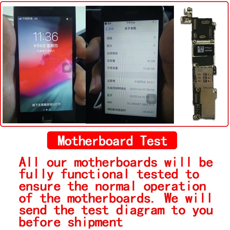 100% Original unlocked for iphone 5S Motherboard Without Touch ID/With Touch ID,for iphone 5S Logic boards,16gb / 32gb / 64gb