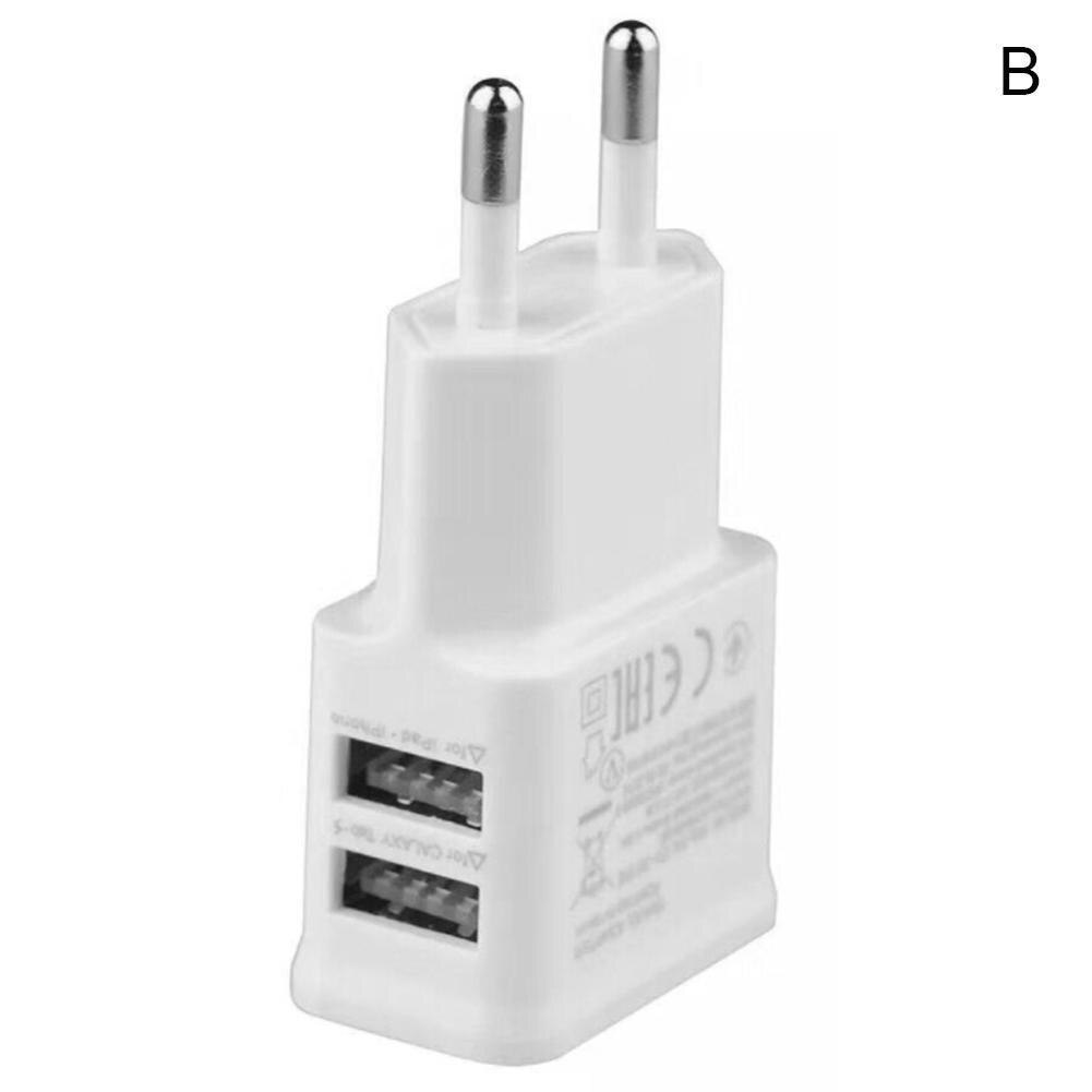 Adaptador de 5V 2A, 2 cargador con puerto USB, enchufe europeo/estadounidense para iPad AC, cargador de teléfono Universal de viaje, alimentación P2S8