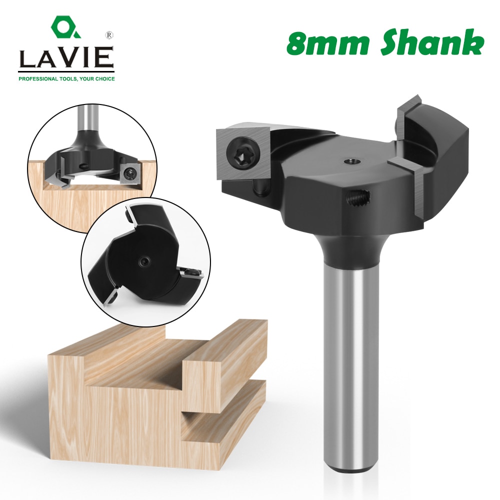 Lavie 8mm -varreinen vaihdettava terä höylätysterä pääty jyrsinterä inserttityyppinen spoilboard cnc-pinnoitus jyrsinterät puulle