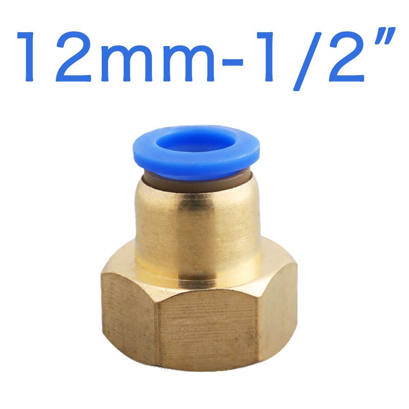 Slang 4mm 6mm 8mm 10mm 12mm pneumatiska kopplingar 1/8 '' 1/4 '' 3/8 '' 1/2 '' invändig tryckgänga för anslutning av luftrör