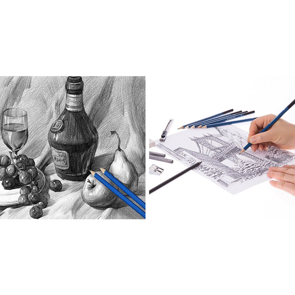 40pcs Sketching Drawing Pencils Kit Set Wood Pencil for Art Supplies School Students Painting Stationery Set