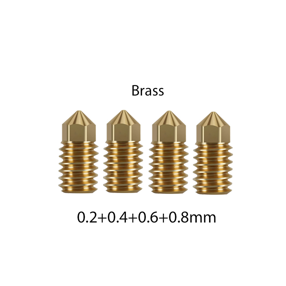 For Bambu Lab A1 Nozzle /A1 Mini Hotend Fast Speed a1 End Brass Heat Sink Hardened steel Nozzle 3D Printer accessories: Natural