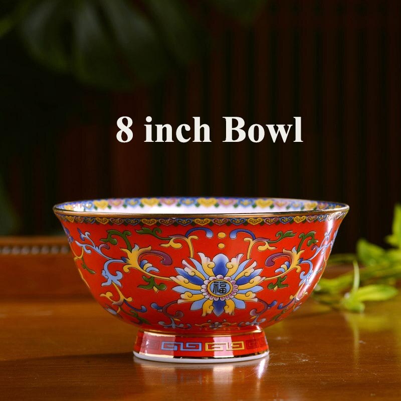 4.5/5/6/8 Inch Vintage Chinese Traditie Keramische Servies Soep Rijstkom Jingdezhen Bone China Ramen Bowls Salade mixing Bowls