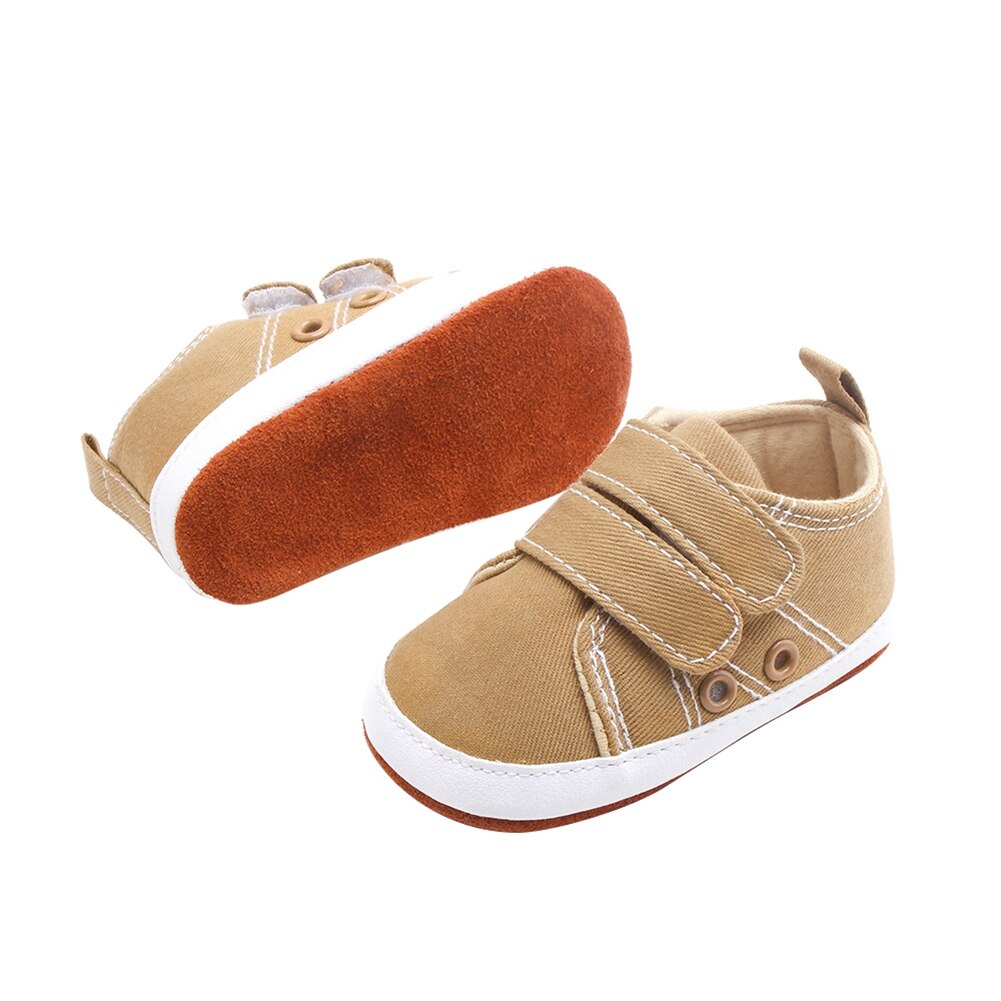 Baby pojkar flickor duk skor halkskydd avslappnad sneakers småbarn spädbarn första vandrare