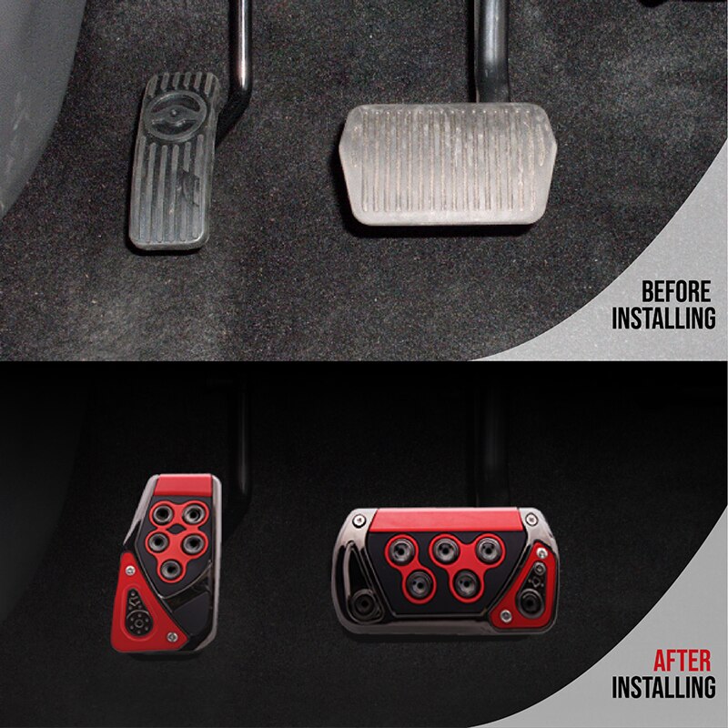 Couvercle universel pour pédale de voiture, 2 pièces, accélérateur de pédale de Sport automatique, couvercle de plaquette de frein de carburant pour accessoires de voiture