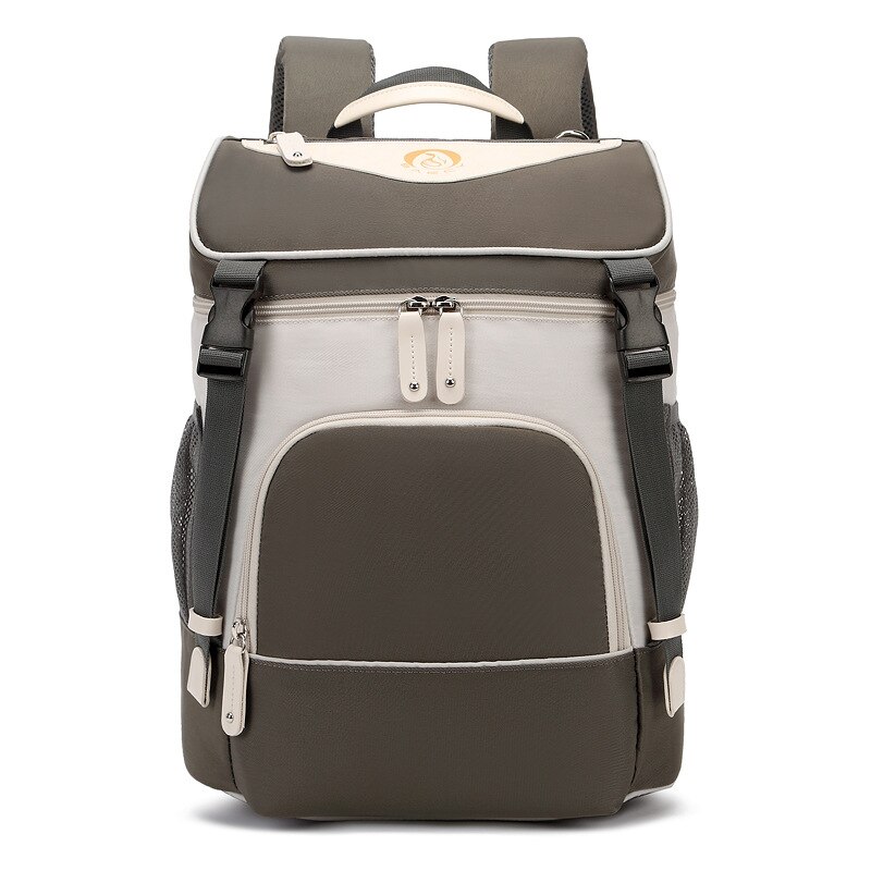 Mode Luiertas Multifunctionele Massa Mother 'S Tas Schouders Aiaper Uit Rugzak Baby Tas: Greyish White