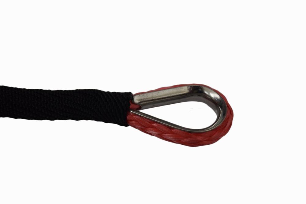 Red 6mm*15m ATV Winch Line,Synthetic Winch Rope 6mm,Winch Cable for Small Electric Winches