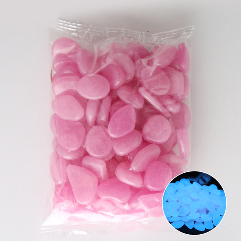 50 sztuk/worek popularny świecący świecący kamień świecące w ciemności otoczaki robić ogrodu blask kamienie głaz dla chodników ścieżka ogrodowa patio trawnik ogród: lekki purpurowy