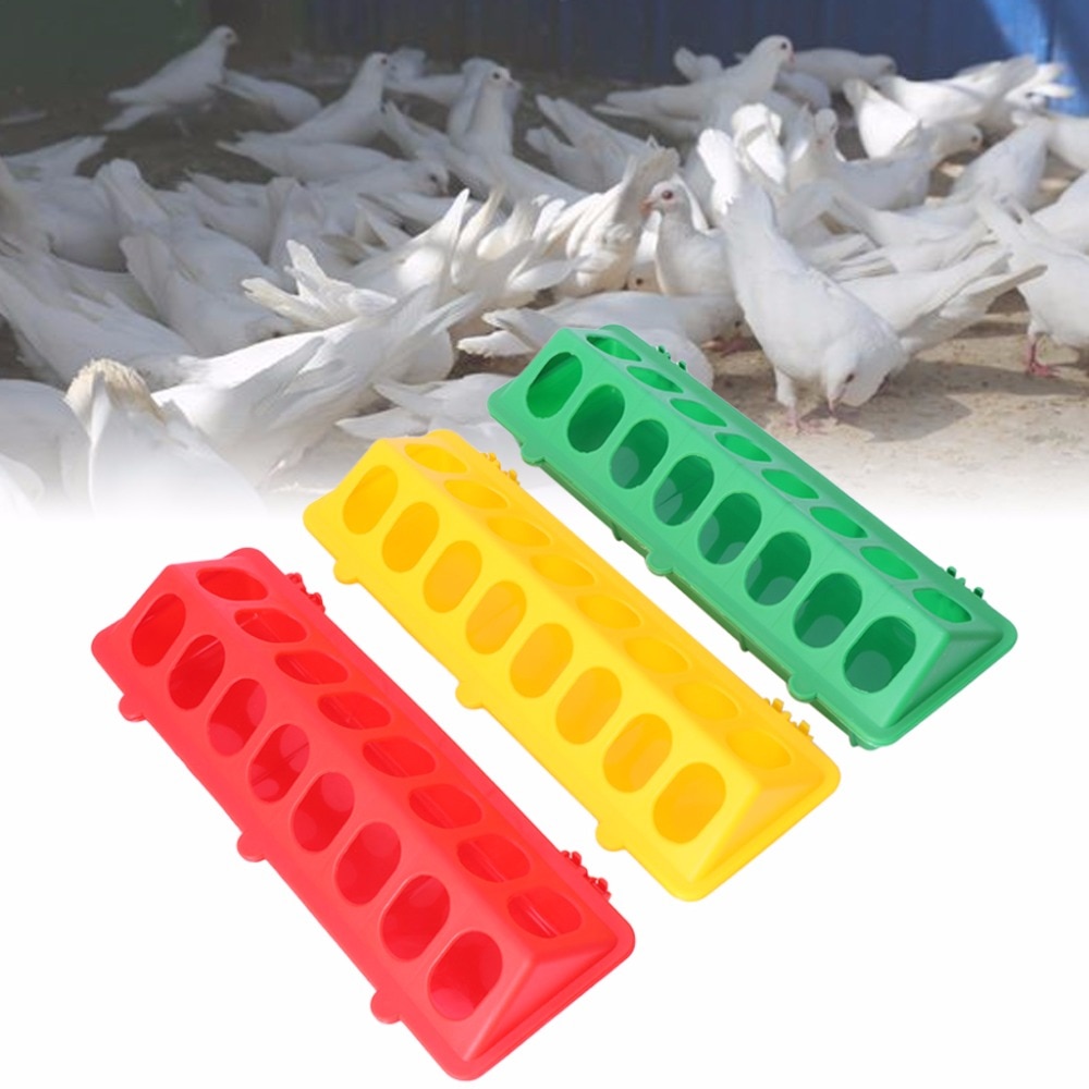 1pc Plastic Flip-Top Bird Poultry Feeder Trough Feeding Chicken Animal Farming Tool Case farm animal Feeder Supplies