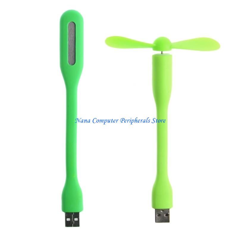 Ventilador USB USB F68C LED LED Flexible flexible Ventilador enfriamiento con lámparas para: green