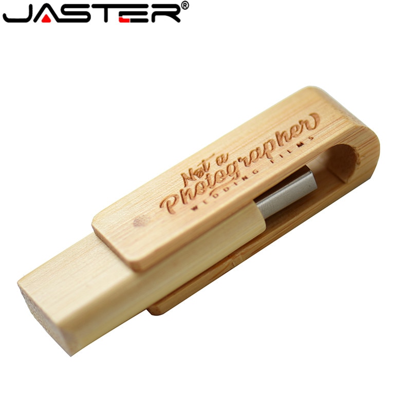 Jaster USB2.0 Hout Rotatie Flash Drive Usb 4 Gb 8 Gb 16 Gb 32 Gb 64 Gb Pen Drive bruiloft Herdenkingsmunt U Disk