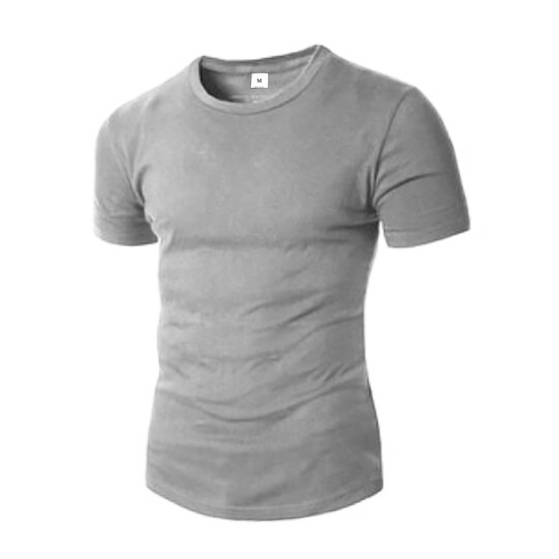 Sommer Sport Herren Jogger Laufen T Hemd Männer Gym slim fit Tops Sportwear Fitness T-shirt Männlichen Baumwolle Shirt Bodybuilding T-Shirt: Grau / L