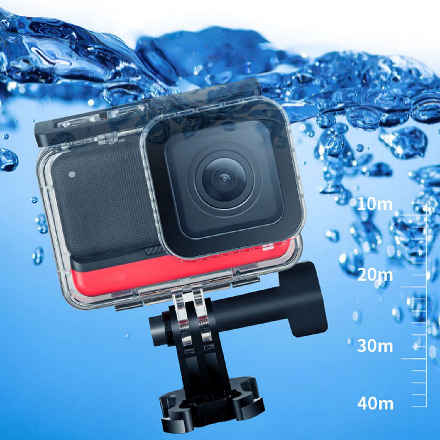 Waterproof Housing Protective Shell 40m Underwater Diving Case Bracket Accessories for Insta 360 ONE R Wide Angle 4K Camera