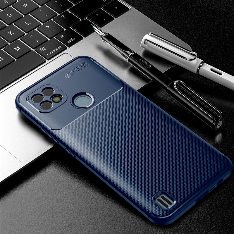 Schutzhülle  c25 c20 c20a c11 silikonfasergummi für  c21  c21: Für realme  c25 / Blau