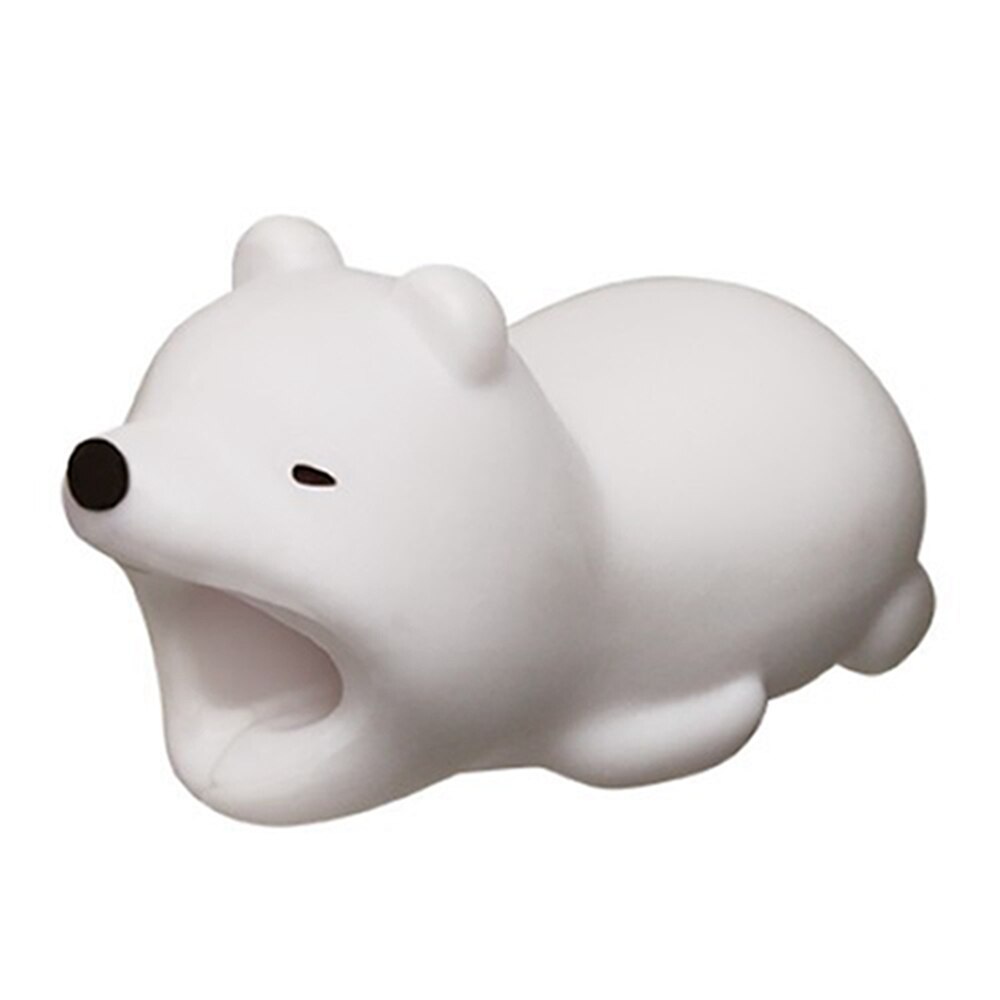 Mignon Panda câble protecteur morsure Animal charge cordon de protection USB câble enrouleur support chien chat ours câble protecteur câble fil: Polar bear