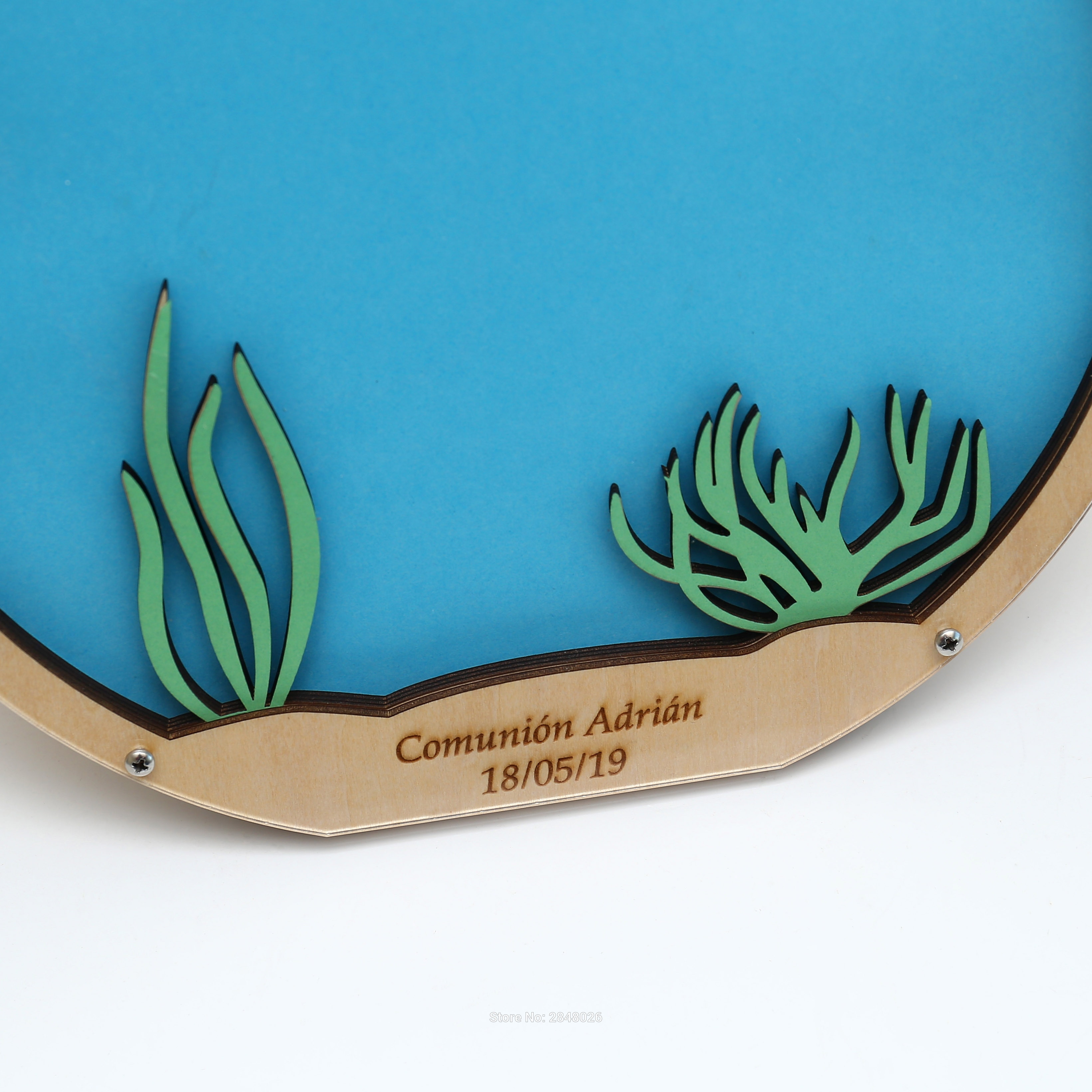 Wooden Wedding Fishtank Guest Book, Sea themed party Box,fishes Guest Book Alternative, wedding Guest Book.