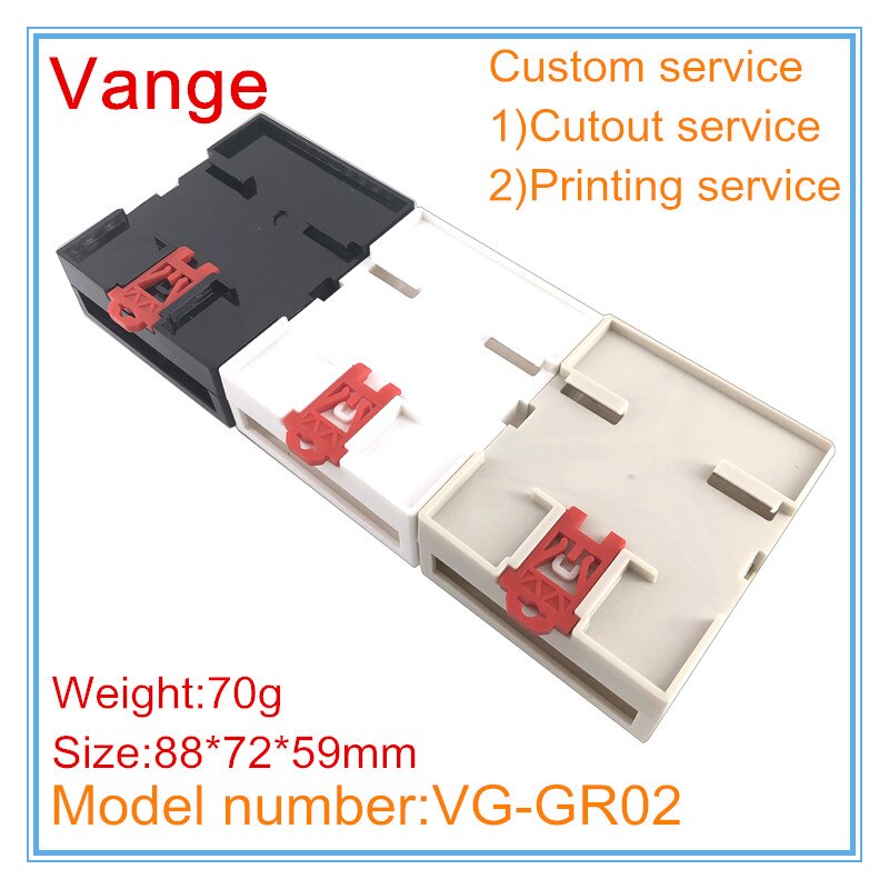 2pcs/lot good ABS mold made plastic junction box diy 88*72*59mm for Din rail project