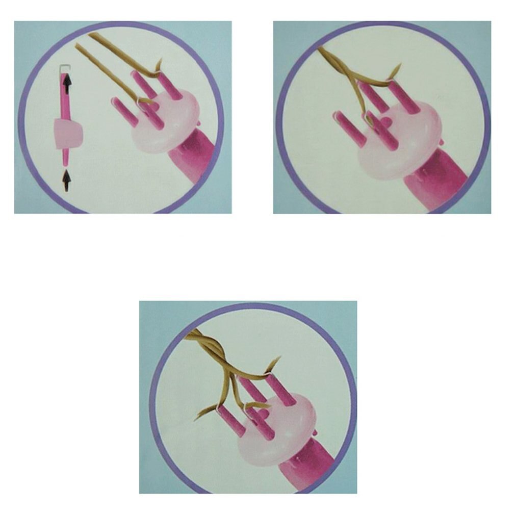 Women Portable Electric Automatic DIY Hairstyle Tool Braid Machine Hair Weave Rolling Tool Twist Braider Device Kit