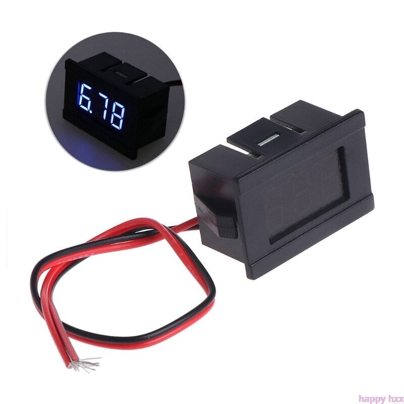 DC 2 Wires 4.5-30V Mini LED Digital Display Voltmeter Volt Voltage Panel Meter: BL