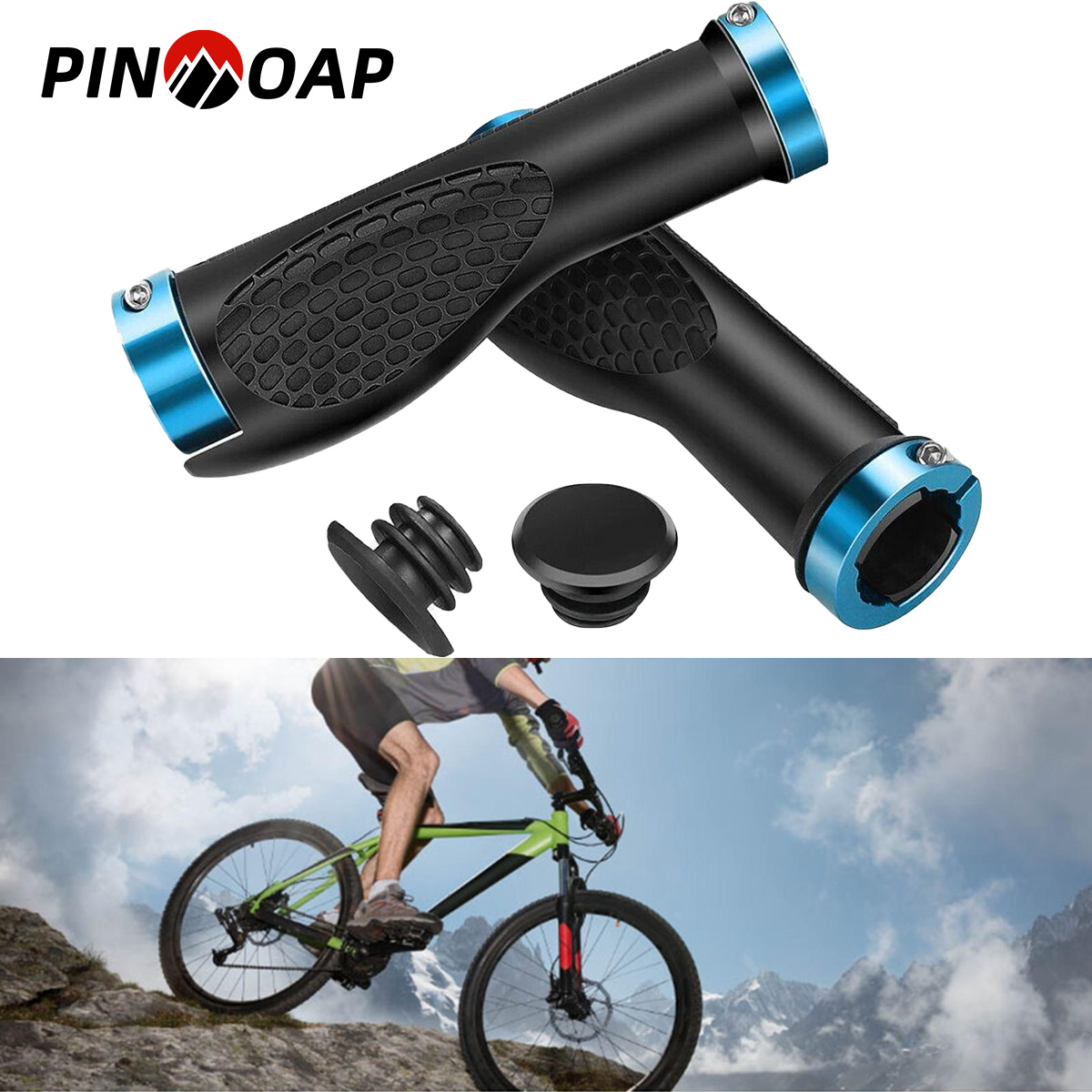 Protector de manillar de bicicleta antideslizante y a prueba de golpes, ergonómico, adecuado para equipos de ciclismo de montaña y carretera, 2 uds.