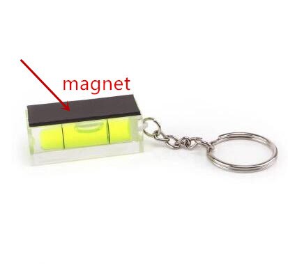 Universal bubble level measurement instrument with Keychain magnetic magnets level ruler measuring tool for TV Rack Photo Frame: A