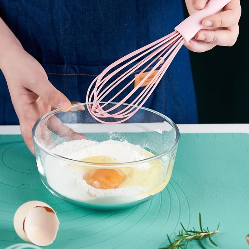 1pc multifunktionella roterande manuell äggvisp mixer mini plast kök äggvisp bakverktyg äggrörare silikon miljövänlig