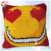 3D DIY Handwerken Haken Kleed Kits Handgemaakte Borduurwerk Onvoltooide Kussensloop Klink Haak Kussen Kits Kus Gezicht 2562: 008