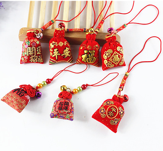 1pc Festival omamori traditionellen duftenden tasche telefon anhänger auspicious glück Charme schlüsselanhänger