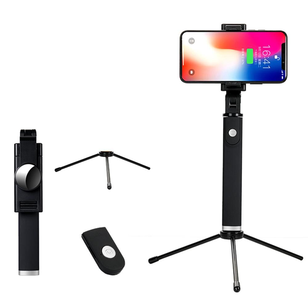 Multifunctionele Bluetooth Selfie Stick Met Statief Telescopische Opvouwbare Handheld Monopod Voor Iph-Een/Een-Droid mobiele Telefoons