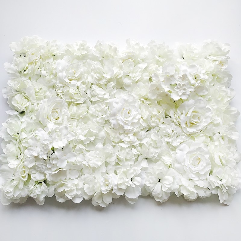 Kunstige blomster vægpaneler simulering hortensia tæppe blomster række blomster væg romantisk til dekoration af bryllupsbaggrund