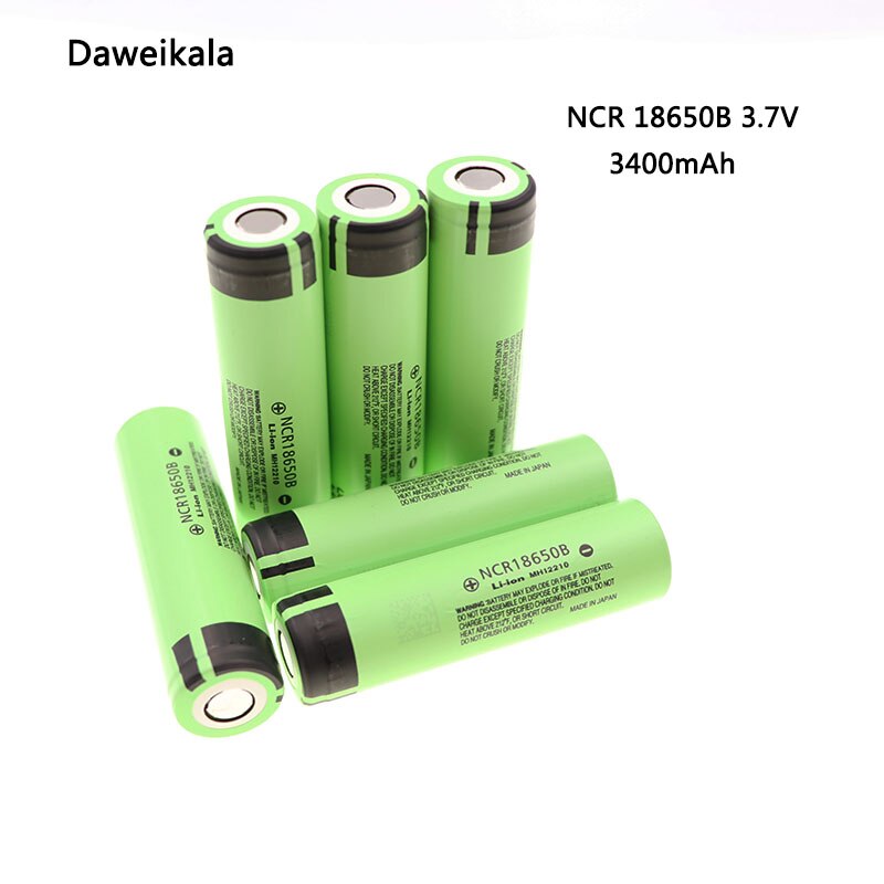Daweikala For Original Japan imports 18650 battery NCR18650B 18650 Rechargeable Li-ion battery 3.7V 3400mAh