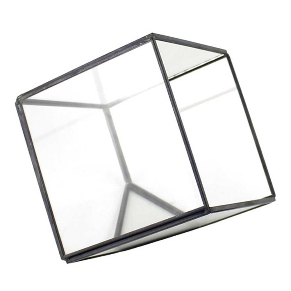Micro Landscape Square Glass Flower Room Geometric Cubes Glass Terrarium Home Decor Plant Fleshy Flower Holder Vase Pot