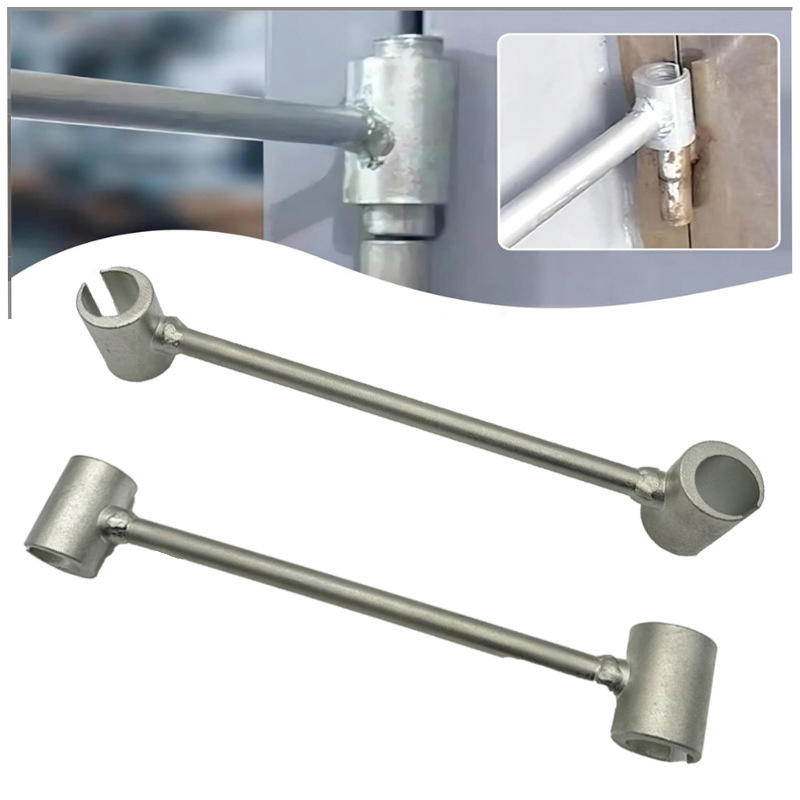 Llave de ajuste de huecos de bisagra, llave de reparación de bisagra de puerta de doble cabezal, llave de ahorro de trabajo para herramientas de reparación de huecos de bisagra para el hogar