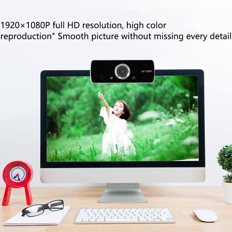 2K HD Focus Camera Webcam for PC Laptop Auto Built-in Microphone High-End Video Call Camera