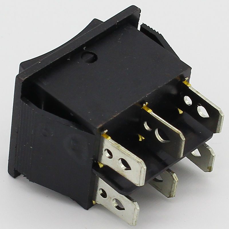 2pcs momentary rocker switch 6 flat pins,double sides spring return to middle after released