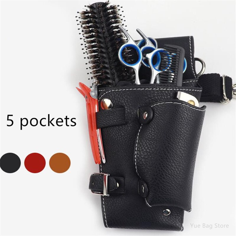 Salon Barber PU Leder Haar Schere Tasche Scissor Clips Scher Taschen Werkzeug Friseur Holster Pouch Inhaber Fall Gürtel 30