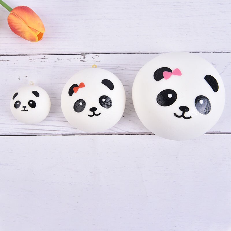 4/7/10cm panda stressverlichters, langzaam stijgende decompressie speelgoed sleutelhanger, kinderspeelgoed