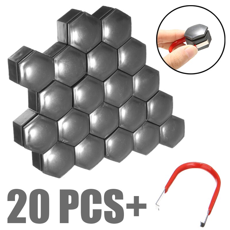 20pcs Gray 22mm Car Wheel Hub Screw Cover Wheel Nut Bolt Wheel Nut Bolt Cap Cover for Vauxhall Insignia