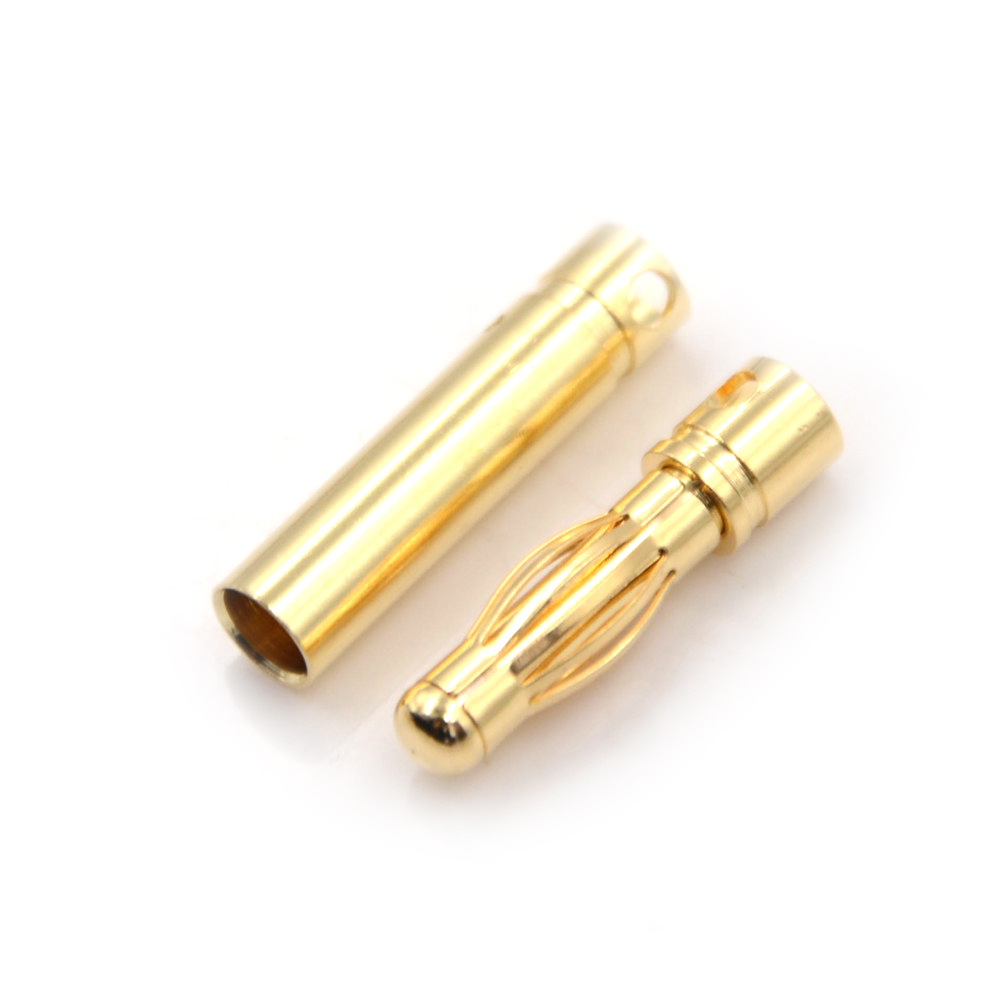 Conector Banana de bala chapado en oro, batería RC de 4mm, macho y hembra, , lote de 10 pares