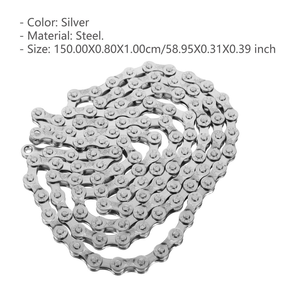 thumbnail image 2 of Alloy Steel Bicycle Chain,9 Speed Bicycle Chain Bike Chain Replacement 2 of 13